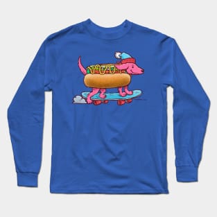 Chicago Weiner Dog Skater Long Sleeve T-Shirt